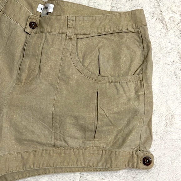 Calvin Klein shorts, size 12, tan with gold thread - Picture 7 of 8